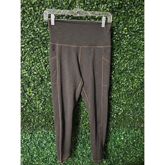 PrAna High Rise 7/8 Textured Leggings Size Medium Gray - Picture 1 of 4